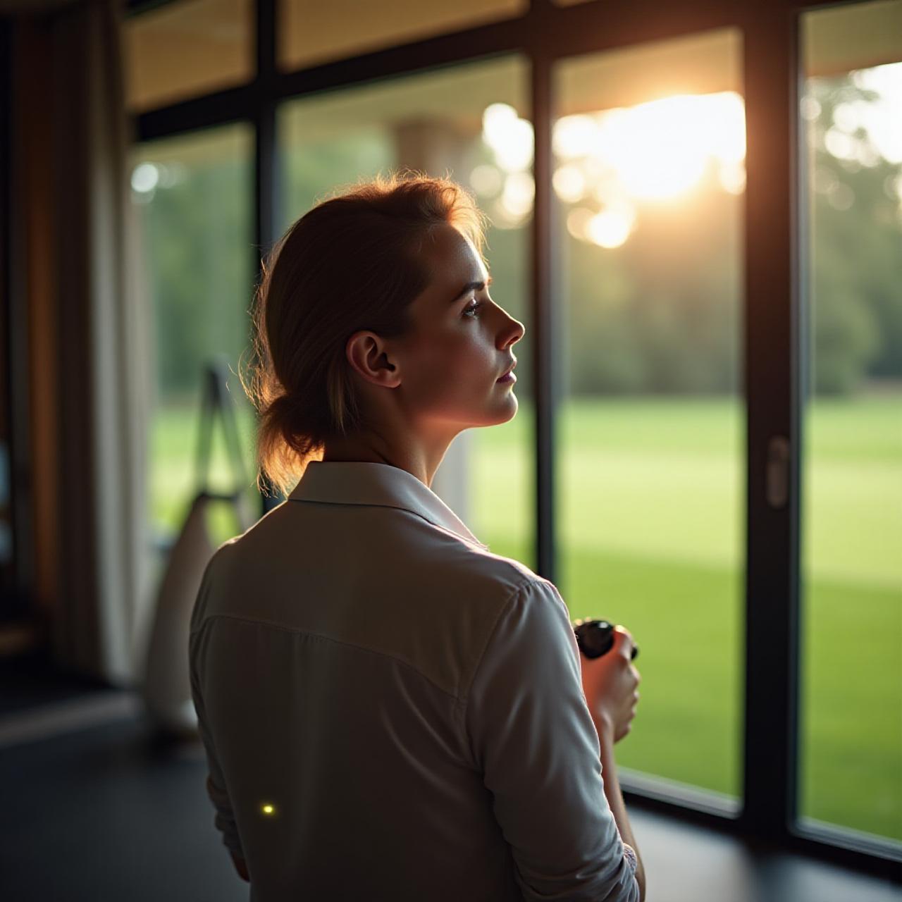 Golfeur en pleine préparation mentale